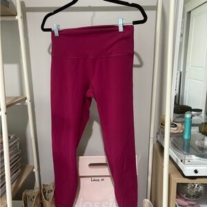 LULULEMON WUNDER TRAIN LEGGINGS - POMEGRANATE - SIZE 10